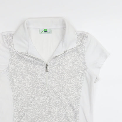 XDS Womens White   Basic Polo Size M