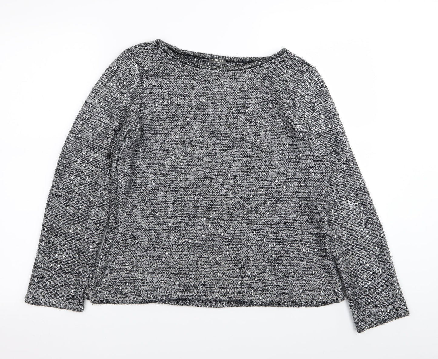 MINUTE Womens Silver   Pullover Jumper Size M