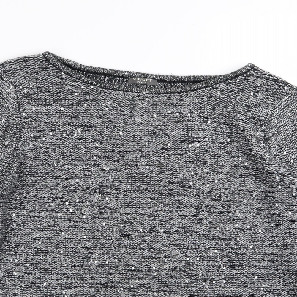 MINUTE Womens Silver   Pullover Jumper Size M