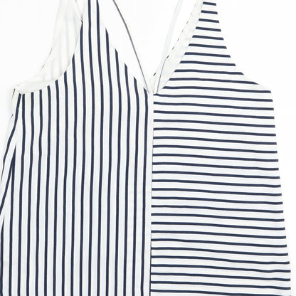 Topshop Womens White Striped  Camisole Tank Size 8