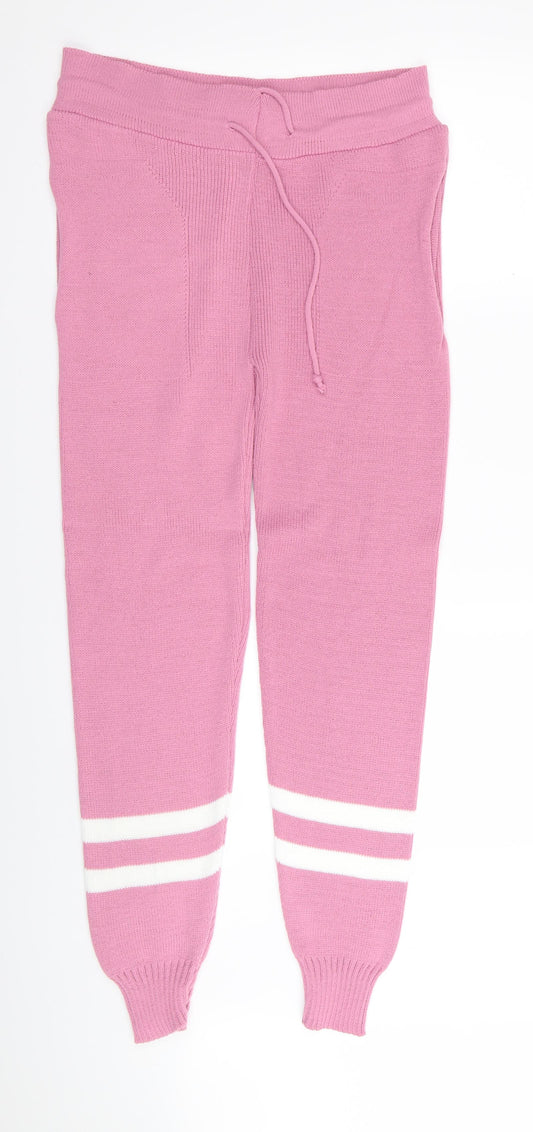 Womens UK Size 30 in Preworn Regular Fit Jogger Pink Trousers