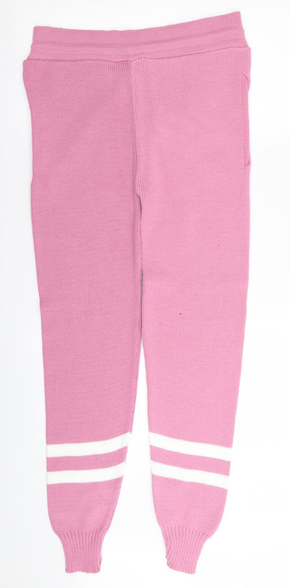 Womens UK Size 30 in Preworn Regular Fit Jogger Pink Trousers