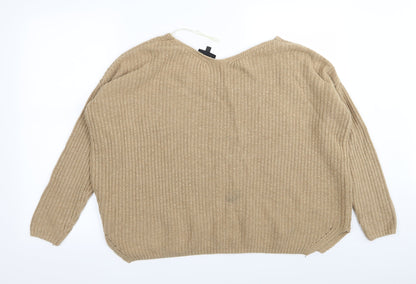 Topshop Womens Brown   Pullover Jumper Size 8