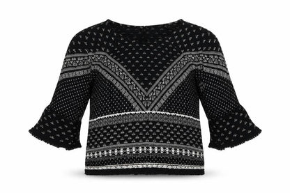 Womens UK Size 10 New Look Black Basic Blouse