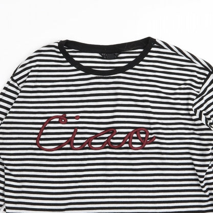 Womens UK Size 8 Topshop Multicoloured Basic T-Shirt