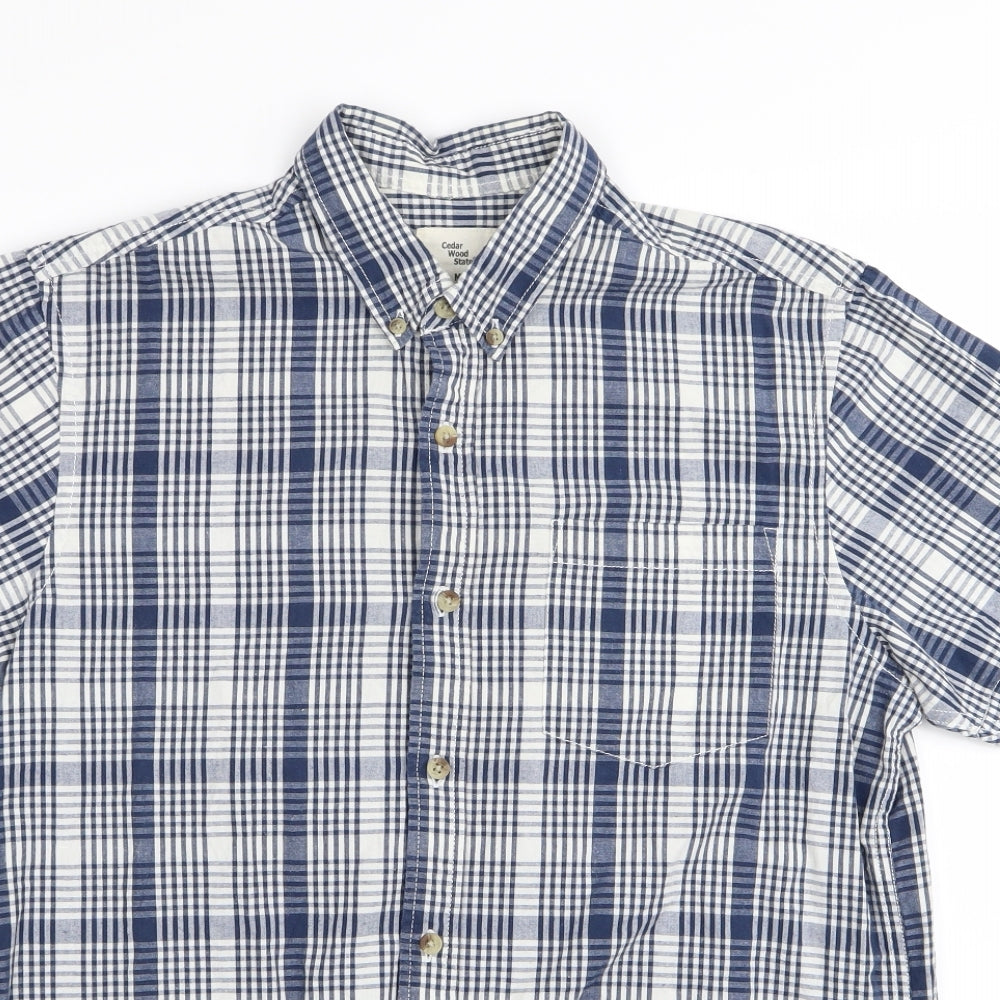 Mens UK Size M Cedar Wood State Multicoloured  Button-Up Short Sleeve Casual Shi