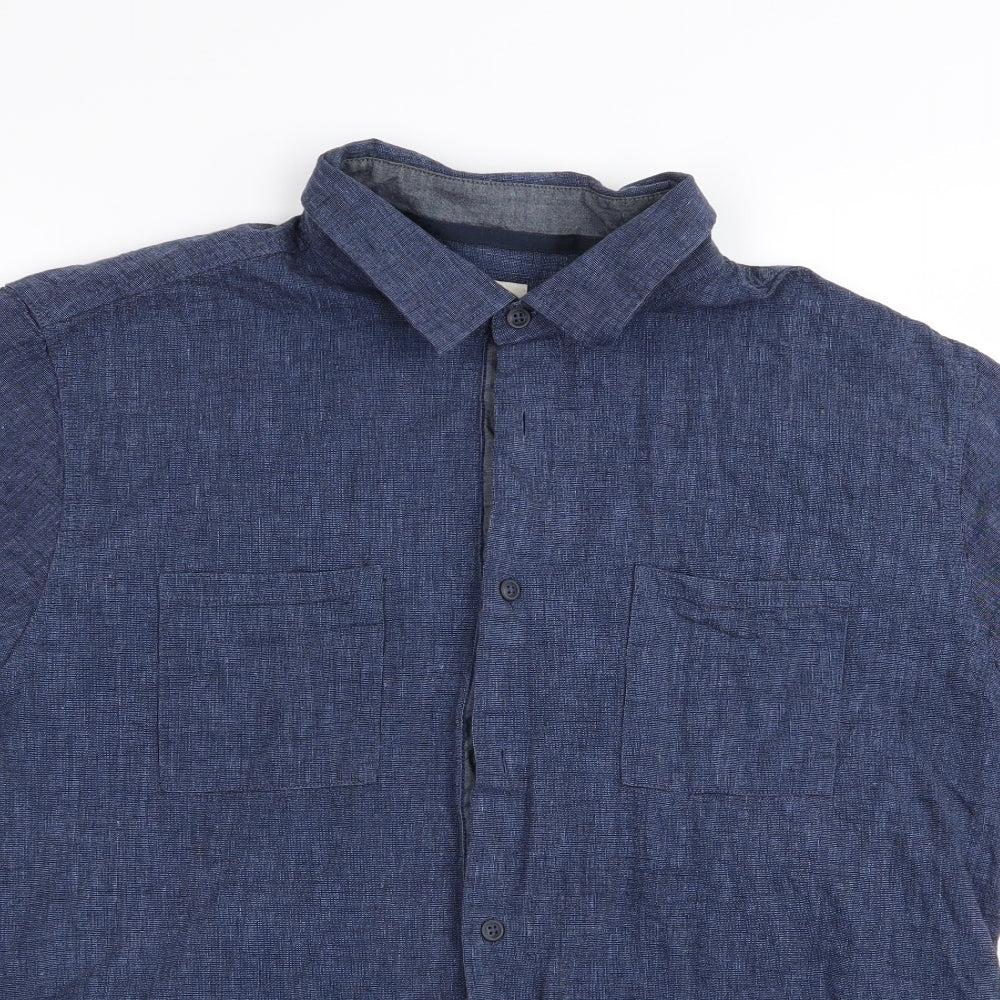 ACW58 Mens Blue    Button-Up Size L