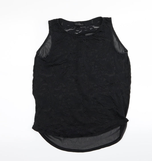 Womens UK Size 10 NEXT Black Basic Tank