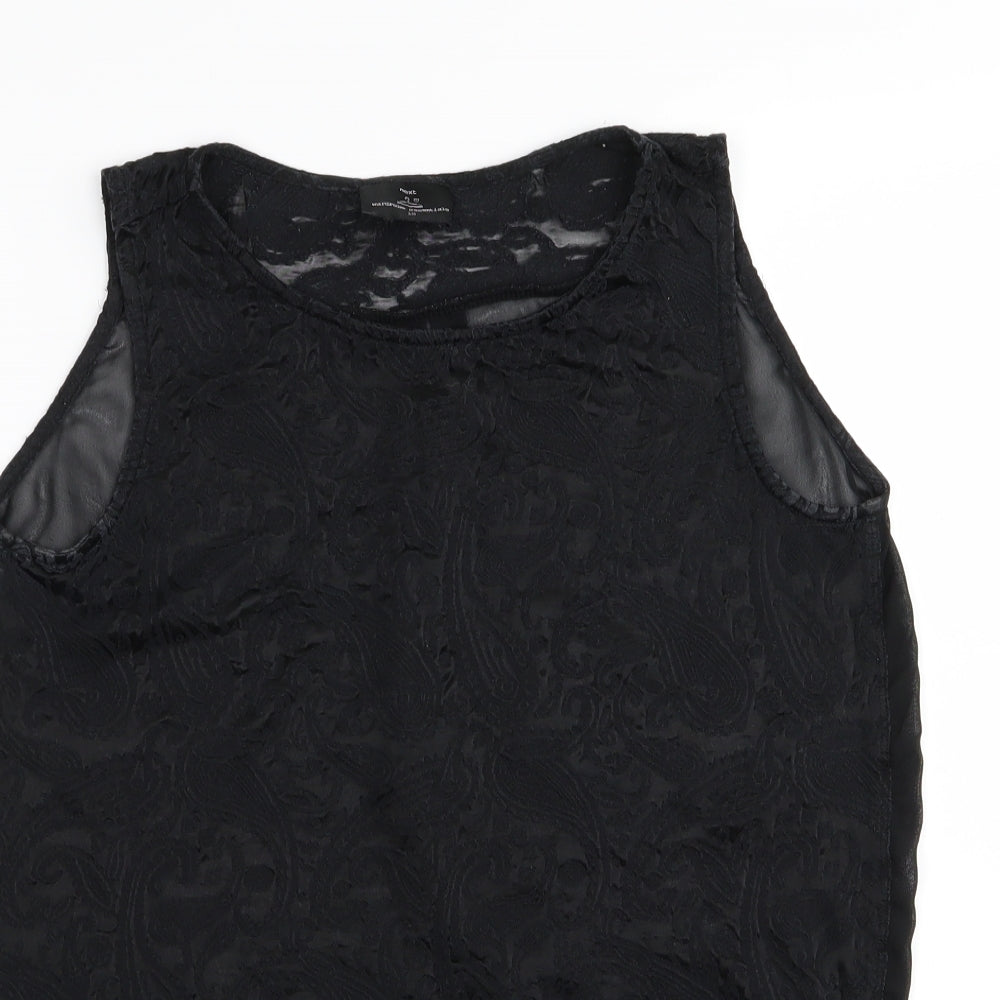 Womens UK Size 10 NEXT Black Basic Tank