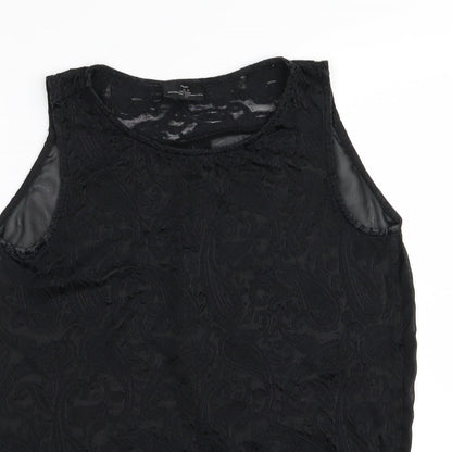 Womens UK Size 10 NEXT Black Basic Tank