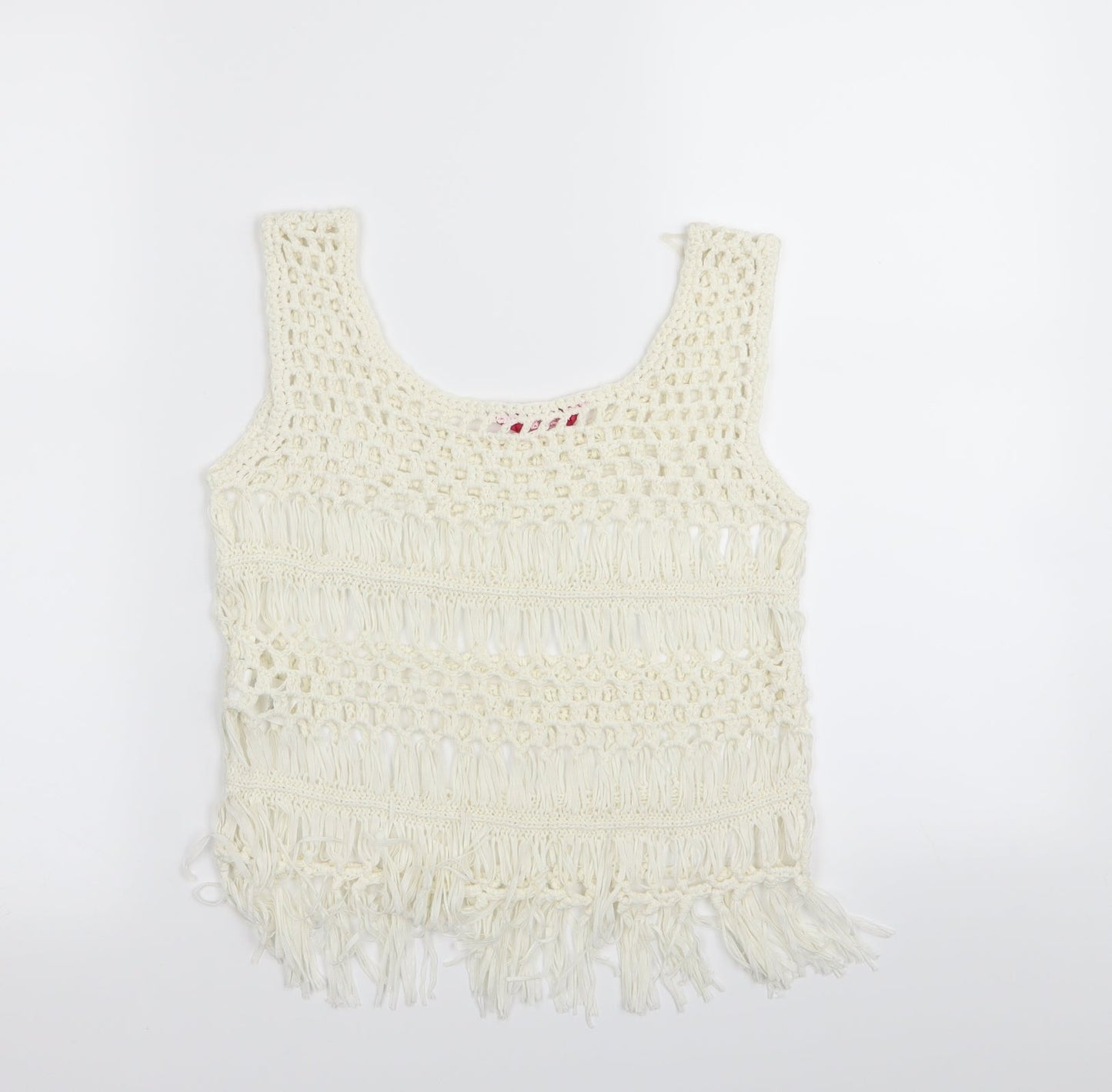 YD Girls White   Basic Tank Size 9-10 Years