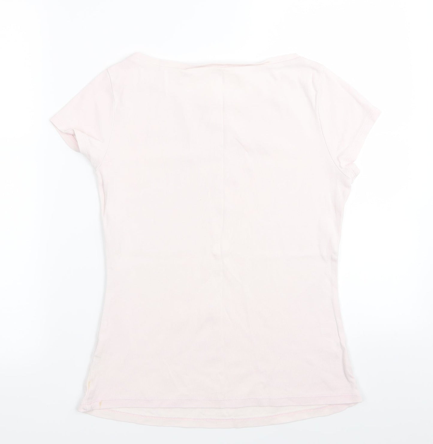 Womens UK Size 10 M&S Pink Basic T-Shirt