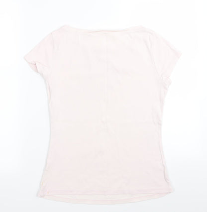 Womens UK Size 10 M&S Pink Basic T-Shirt