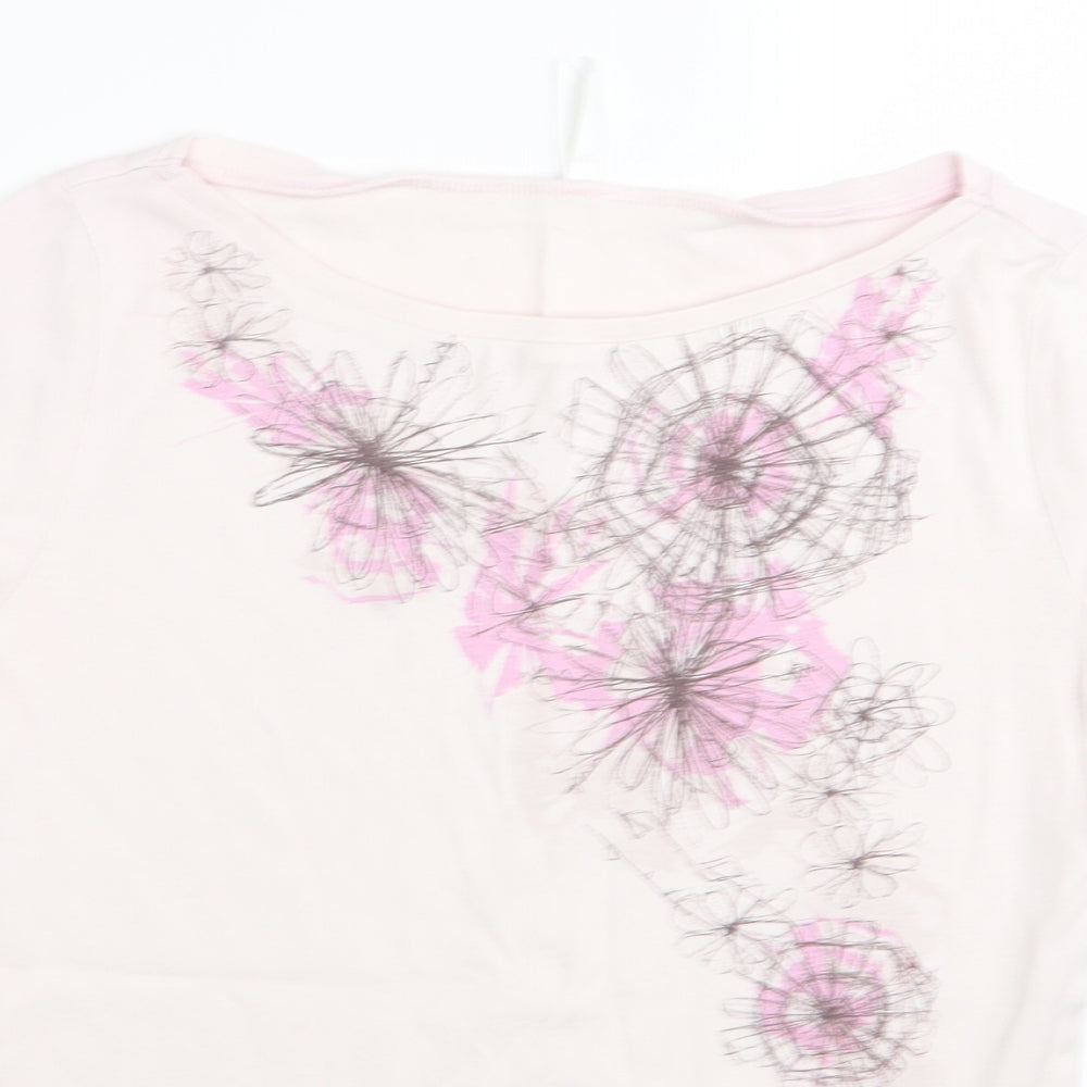 Womens UK Size 10 M&S Pink Basic T-Shirt