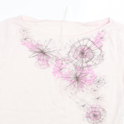 Womens UK Size 10 M&S Pink Basic T-Shirt