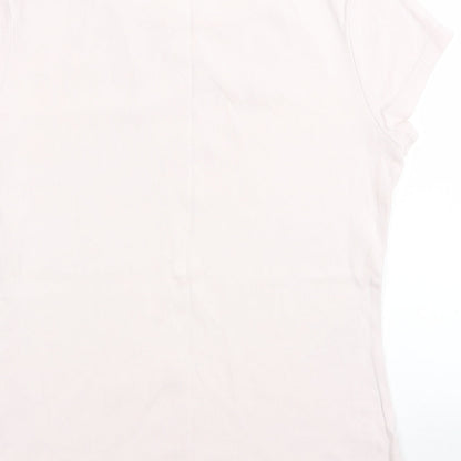 Womens UK Size 10 M&S Pink Basic T-Shirt