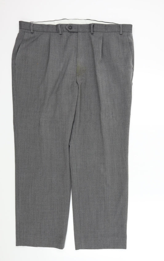 m&s Mens Grey   Trousers  Size 42 L28 in