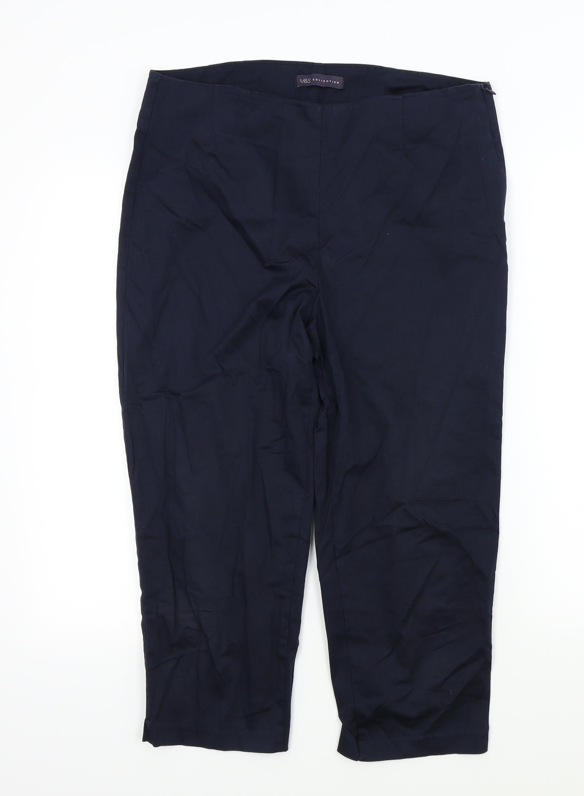 M&S Womens Blue   Trousers  Size 14 L21 in