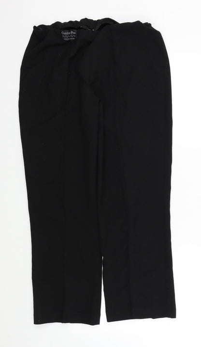 Womens UK Size 12 Mia Moda Regular Fit Sweatpants Black Trousers