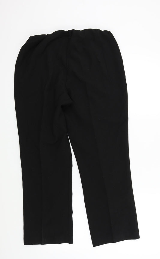 Mia Moda Womens Black   Sweatpants Trousers Size 12 L26 in