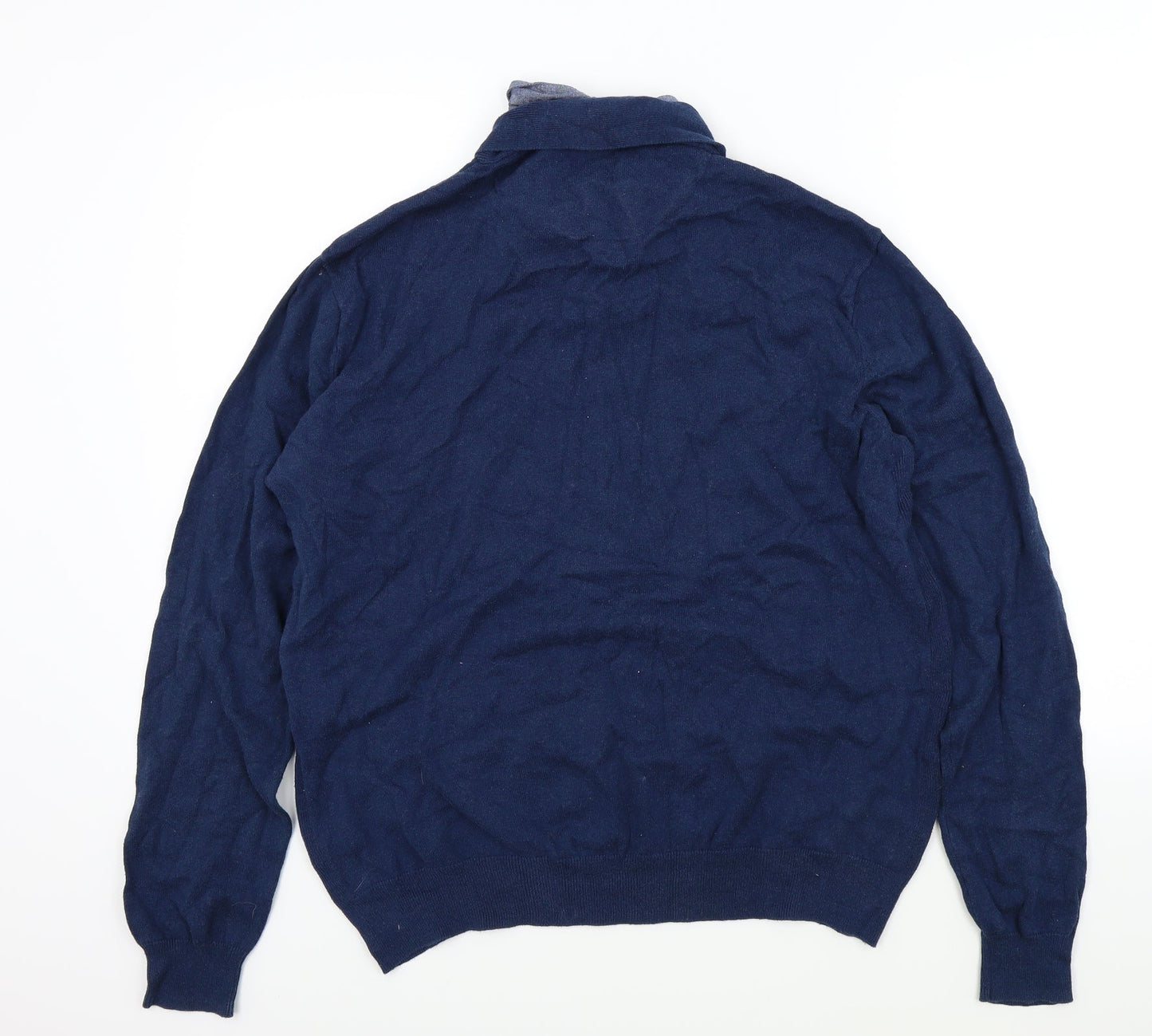 Ceader wood state Mens Blue   Pullover Jumper Size L  - shirt collar insert