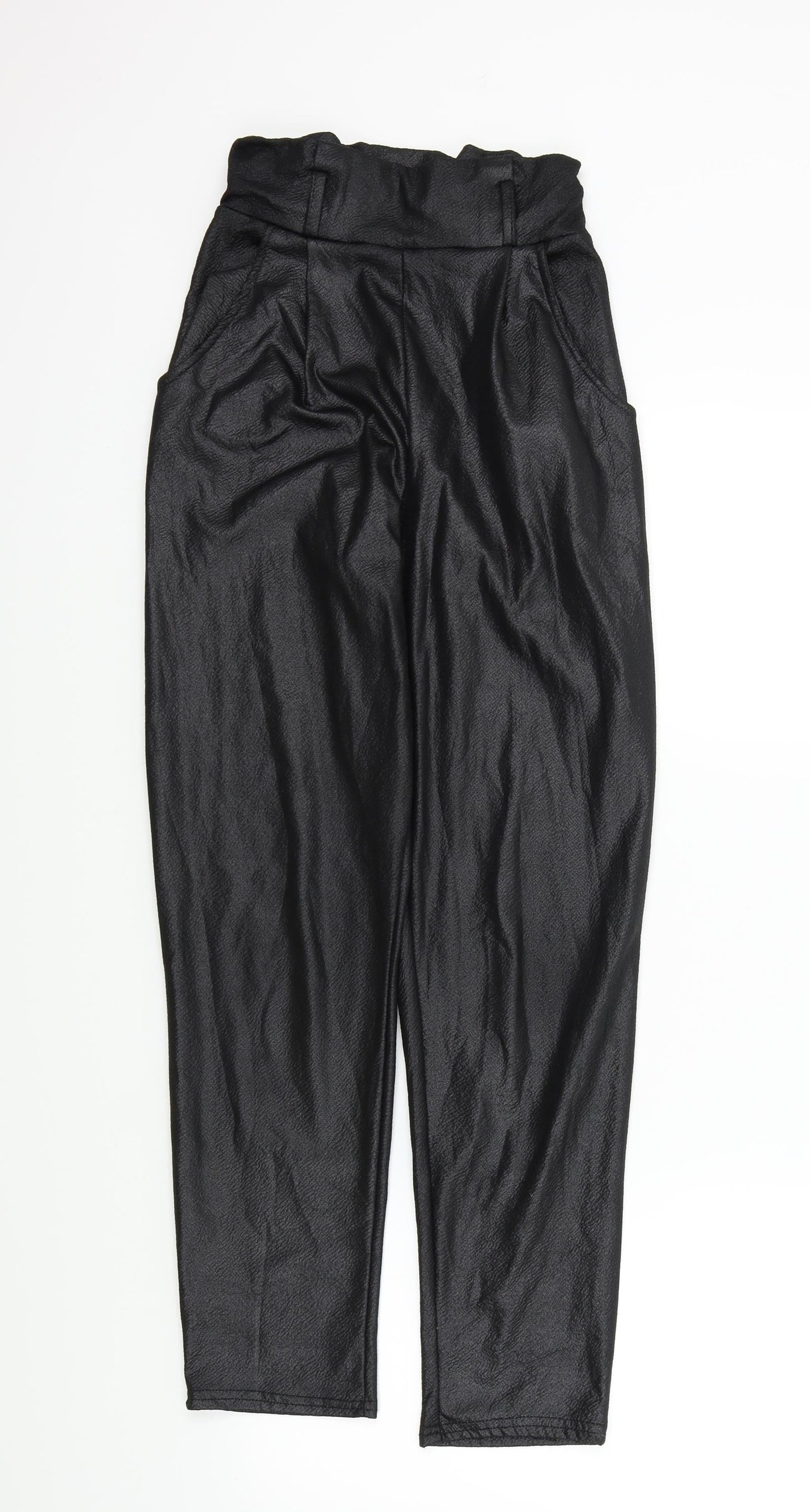 Womens UK Size 6 PRETTYLITTLETHING Regular Fit  Black Trousers