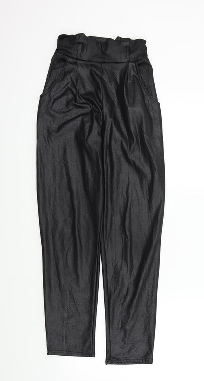 Womens UK Size 6 PRETTYLITTLETHING Regular Fit  Black Trousers