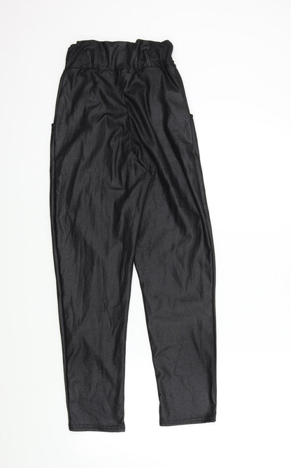 Womens UK Size 6 PRETTYLITTLETHING Regular Fit  Black Trousers