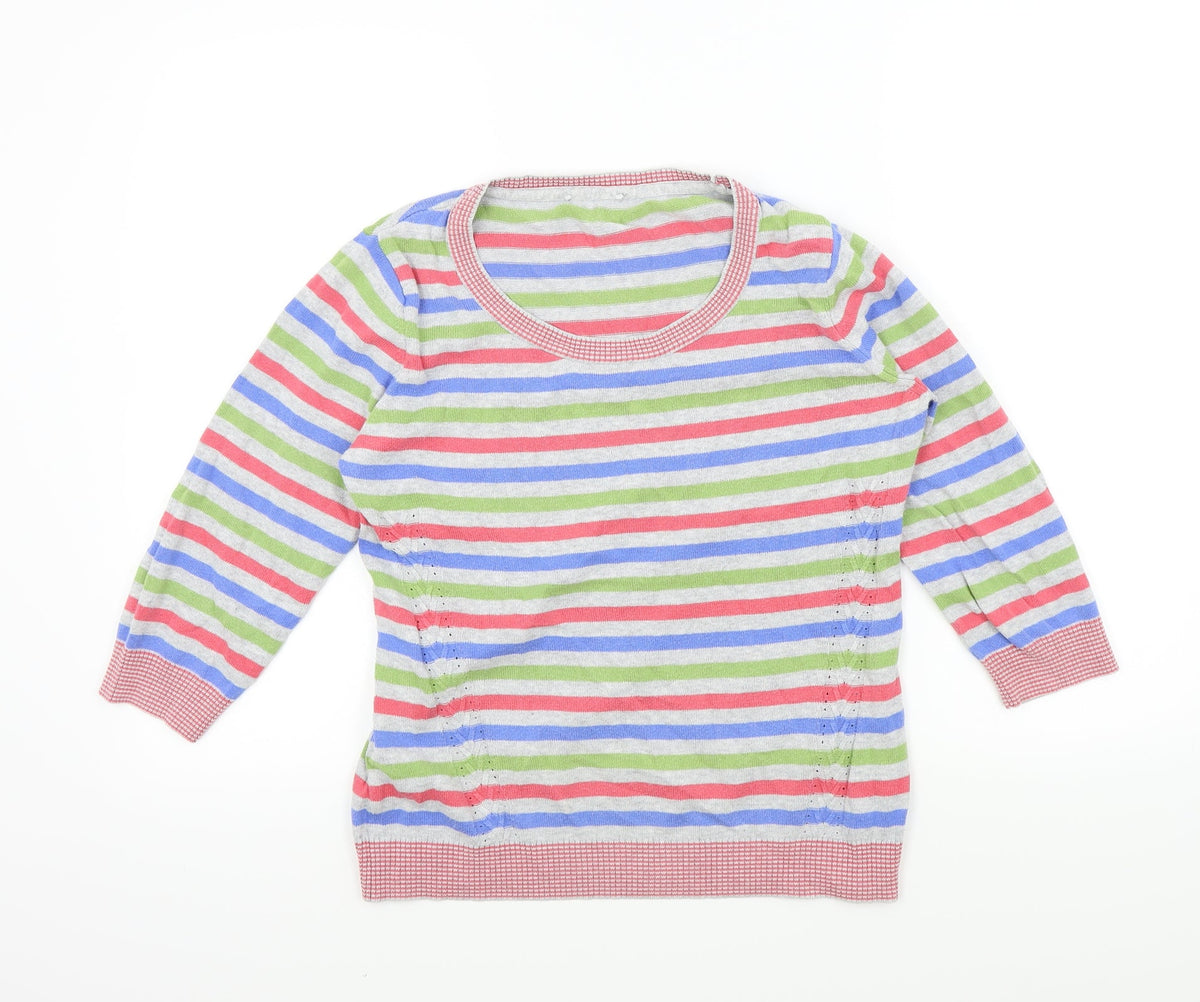 Per Una Womens Multicoloured Striped  Pullover Jumper Size 12