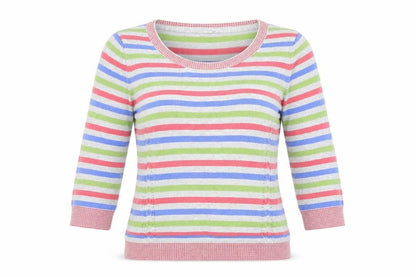 Per Una Womens Multicoloured Striped  Pullover Jumper Size 12