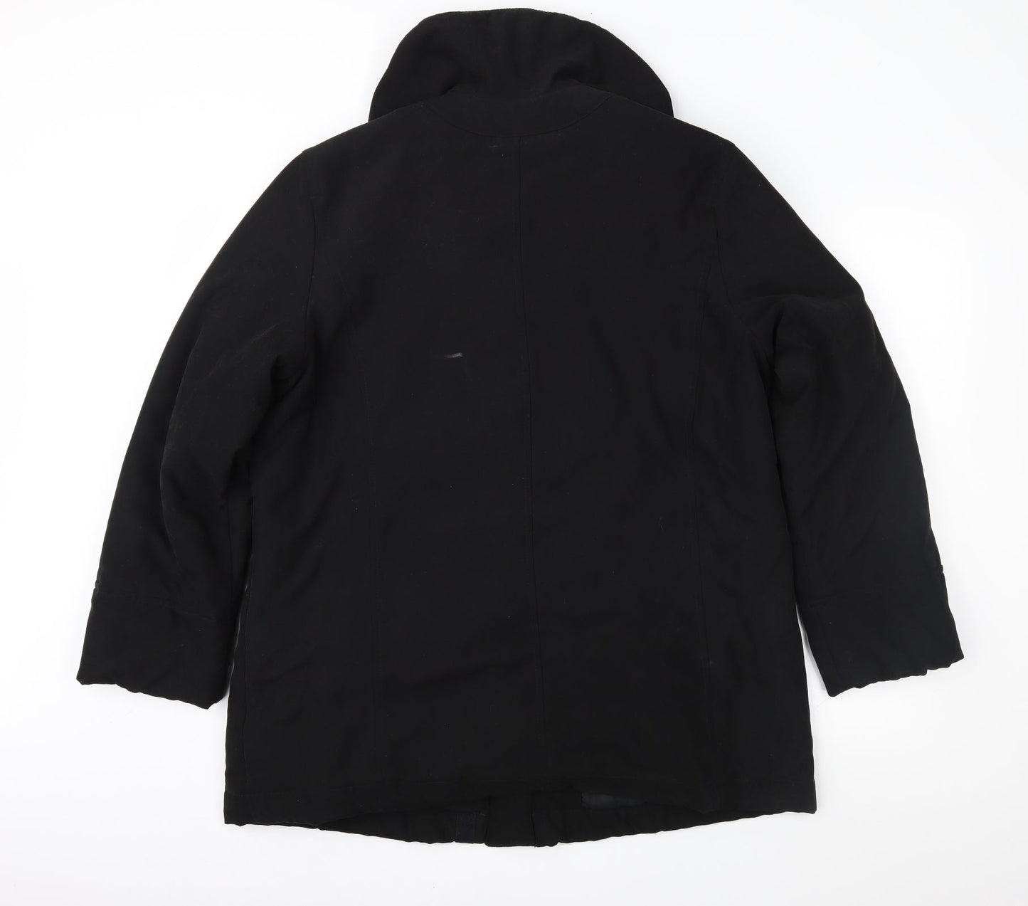 Womens UK Size 14 Marks and Spencer Black Overcoat