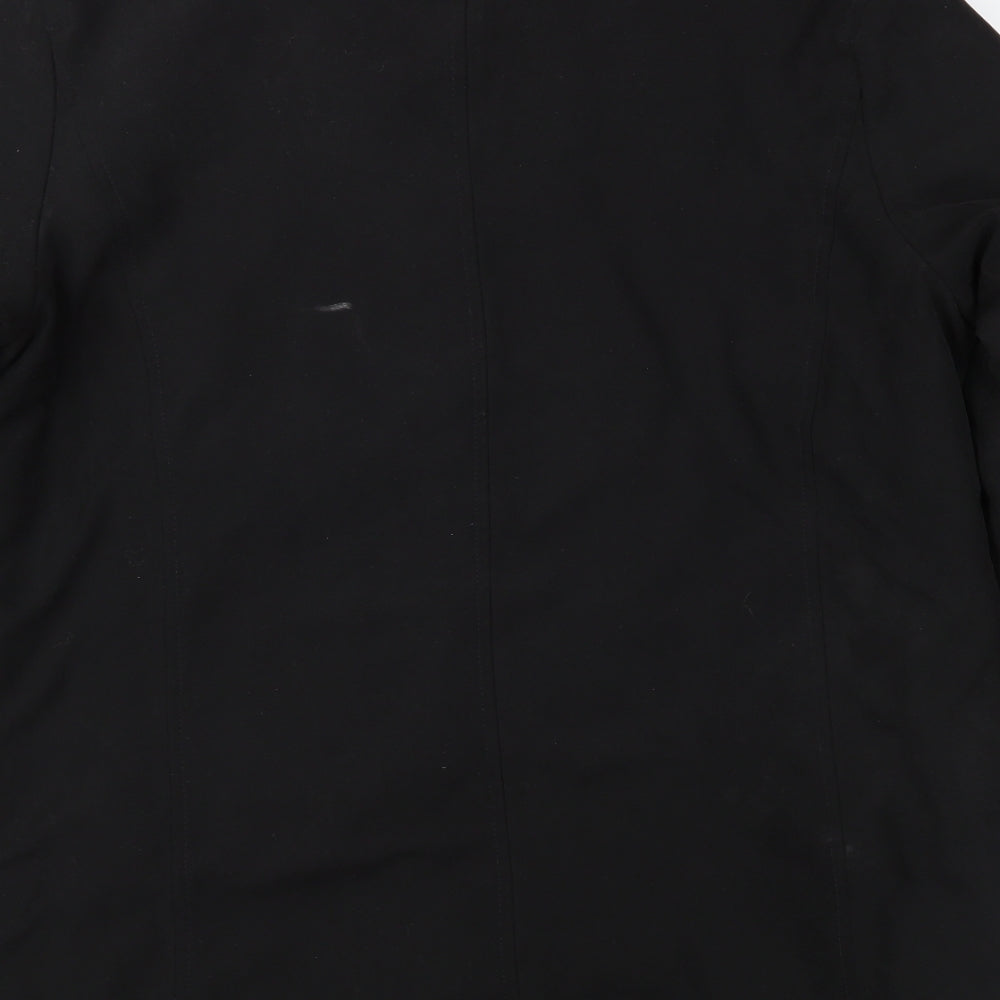 Womens UK Size 14 Marks and Spencer Black Overcoat