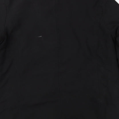 Womens UK Size 14 Marks and Spencer Black Overcoat