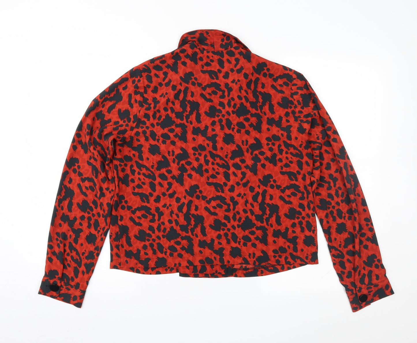 Primark Womens Red Animal Print  Basic Blouse Size 10