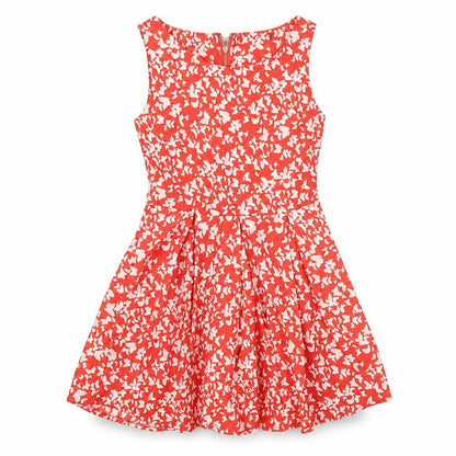 Preworn Womens Red Geometric  Fit & Flare  Size 12