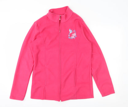 Alison Vallie Womens Pink  Fleece Jacket  Size S