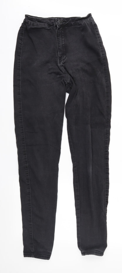 Missguided Womens Black  Denim Skinny Jeans Size 8 L31 in