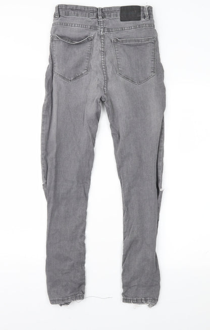 Pull&Bear Womens Grey  Denim Skinny Jeans Size 8 L25 in