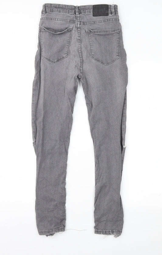 Pull&Bear Womens Grey  Denim Skinny Jeans Size 8 L25 in