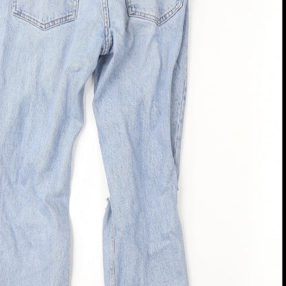 Topshop Womens Blue  Denim Straight Jeans Size 28 in L30 in