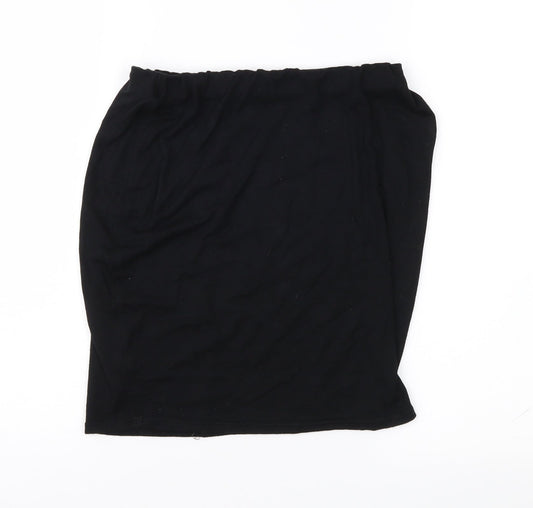 Boohoo Womens Black   Straight & Pencil Skirt Size 8