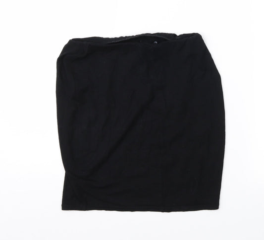 Boohoo Womens Black   Straight & Pencil Skirt Size 8