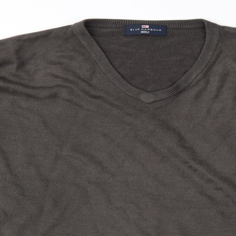 Blue Harbour Mens Brown   Pullover Jumper Size L