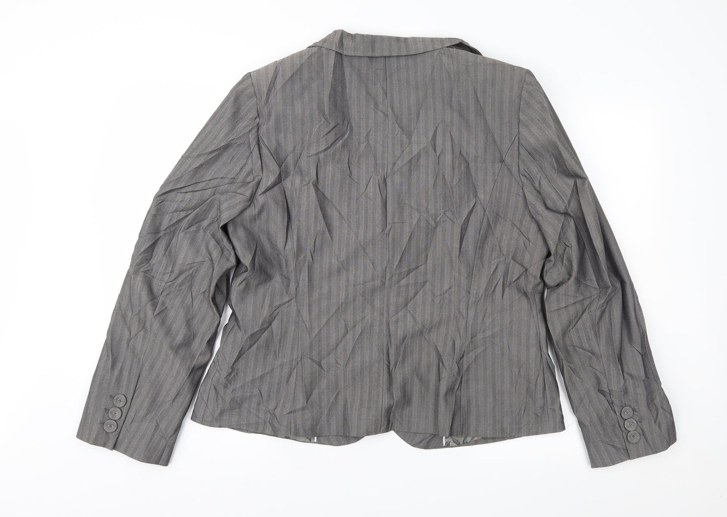 George Womens Grey Striped  Jacket Suit Jacket Size 18