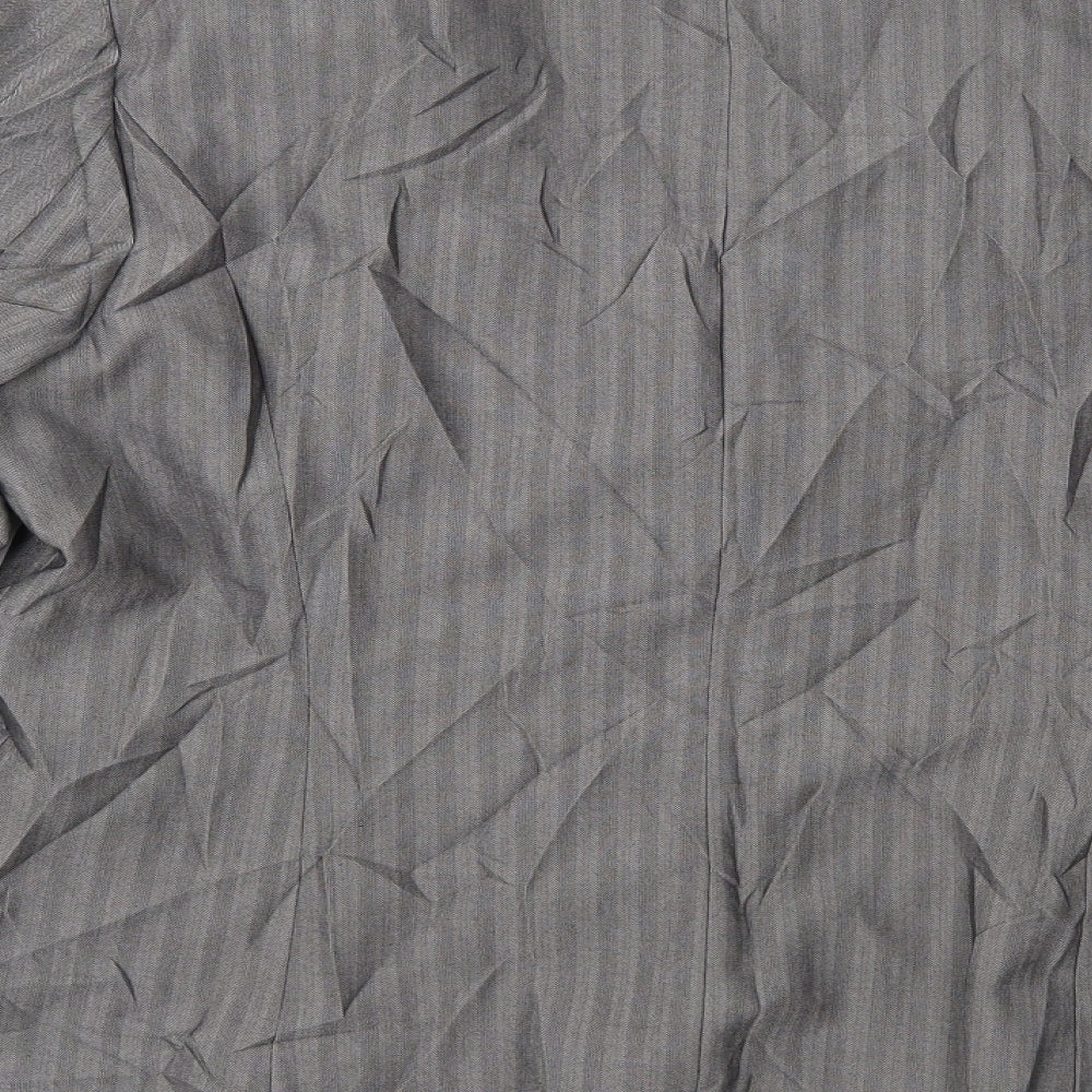 George Womens Grey Striped  Jacket Suit Jacket Size 18