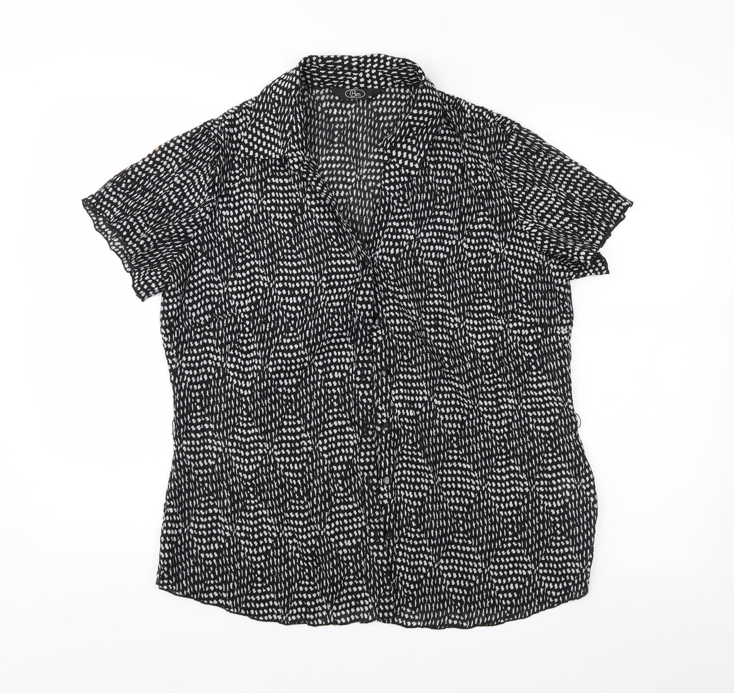 Womens UK Size 14 Bonmarché Black Basic Blouse