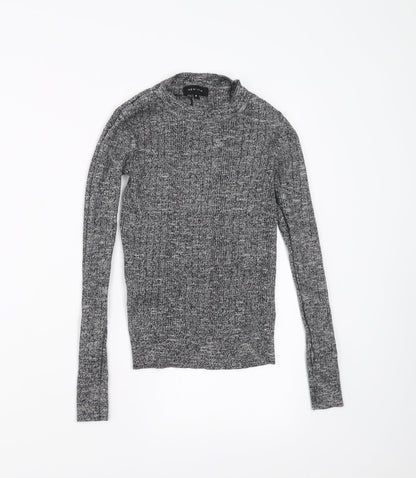 New Look Womens Grey   Pullover Jumper Size 8  - stretch fabric