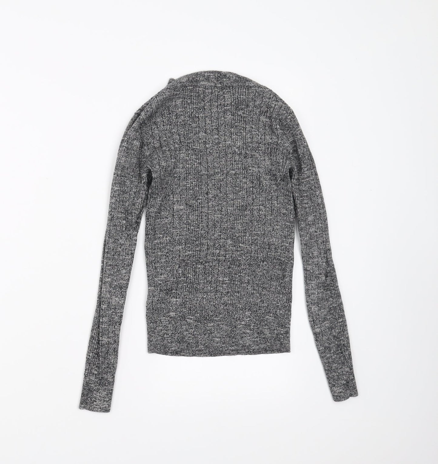 New Look Womens Grey   Pullover Jumper Size 8  - stretch fabric