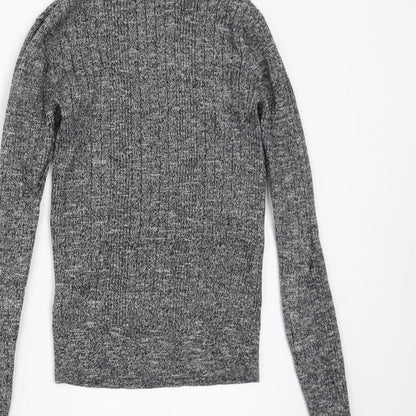 New Look Womens Grey   Pullover Jumper Size 8  - stretch fabric