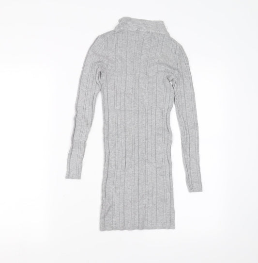 Primark Womens Grey   Pullover Jumper Size 6  - stretch fabric